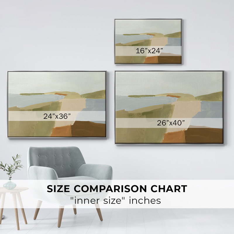 Stacked Landscape II, reproduction d'art sur toile, Argent, H 17 po x l 25 po x P 2 po