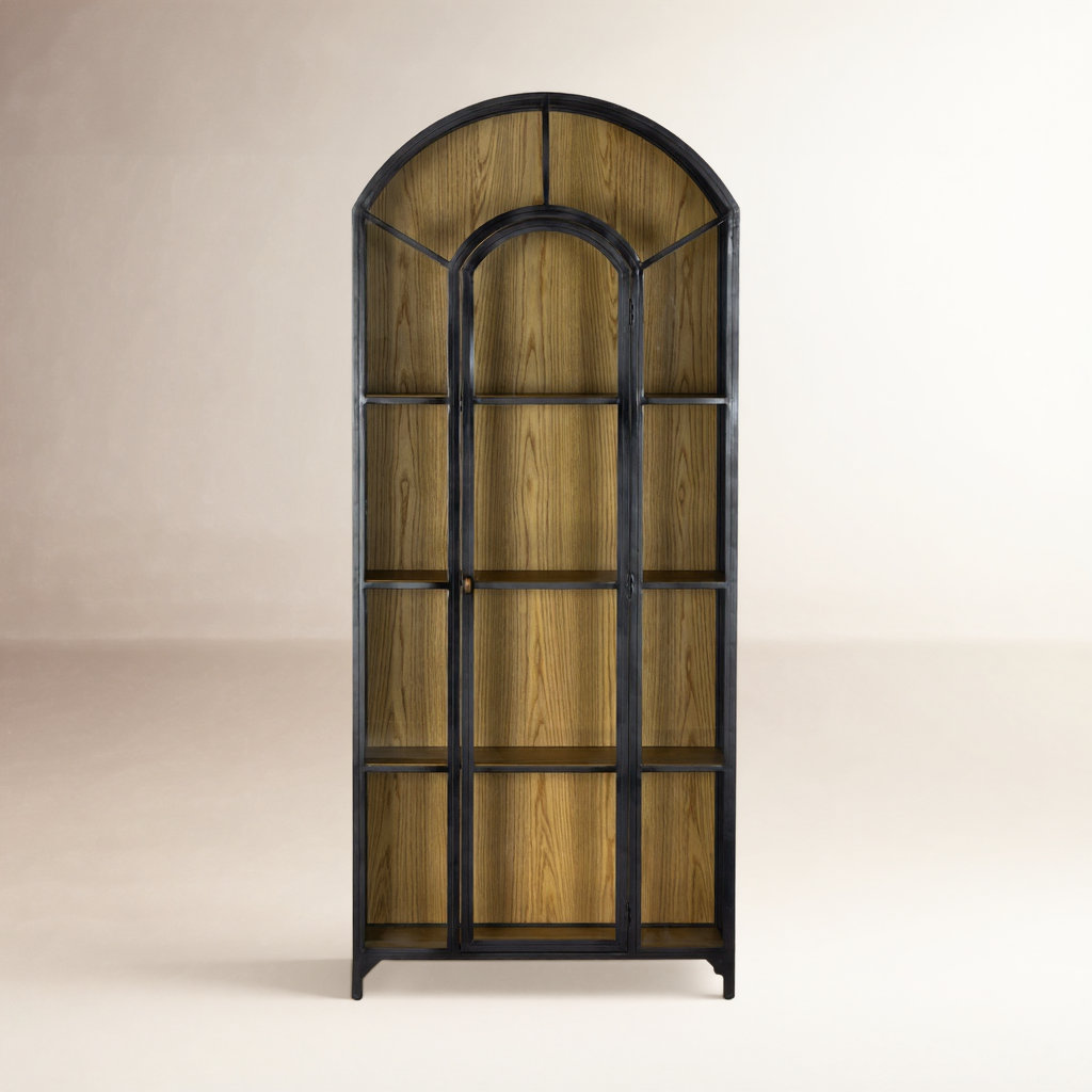 Bayline Dining Cabinet, Black/Oak
