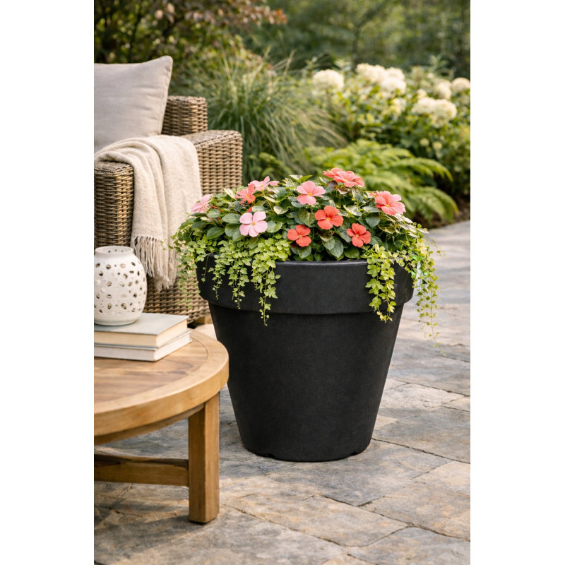 24 in. Pegasus Planter - Dark Anthracite, 22" H x 24" W x 24" D, Gray