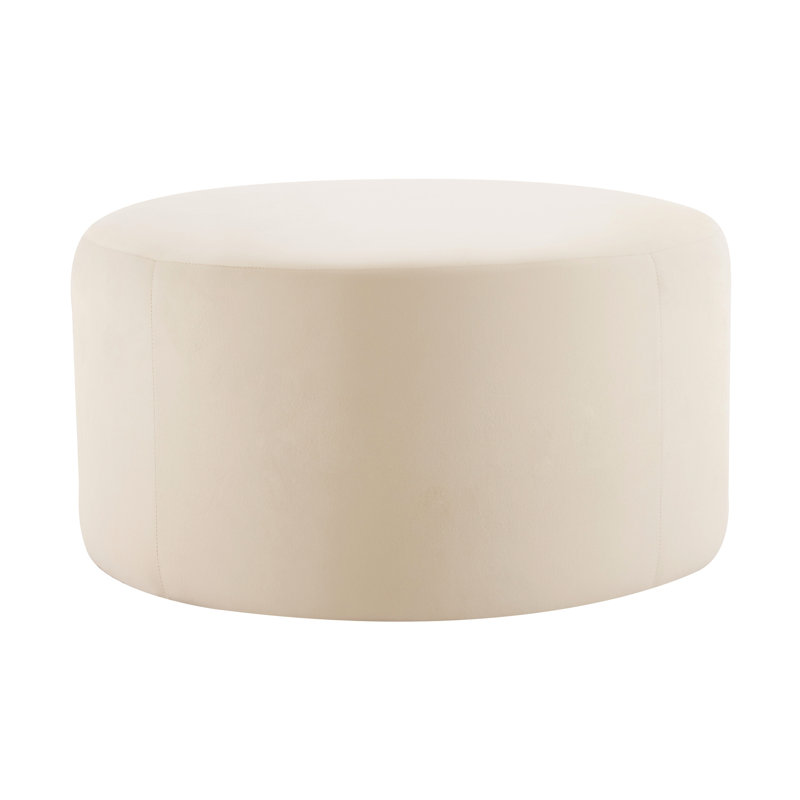Velours rembourré en mousse de luxe crème 30,24 po x 16,42 po x 30,24 po, option élégante