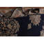 Tapis bleu marine à motif floral traditionnel 7 x 10