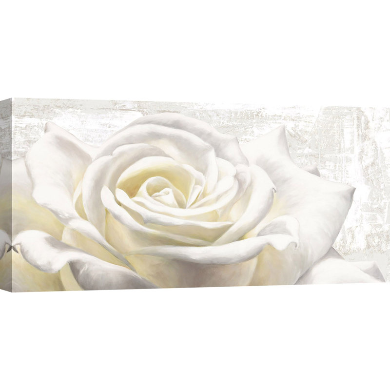 White On White by Jenny Thomlinson - Wrapped Canvas Painting, 50cm H x 100cm W x 4cm D