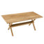Table de salle à manger moderne et minimaliste avec plateau d'épissure et support en forme de X-126537927