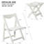 Chaise pliante blanche Hips et table pour l'intérieur et l'extérieur, 2 chaises, espaces charmants