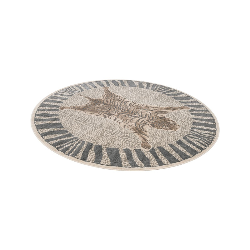  Tigres Wildlife Rug, Round 10'