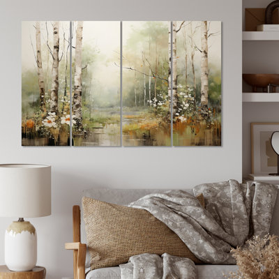 Greth " Minimalism Forest Woods II " 4 - Pieces