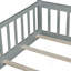 Lit de sol en forme de tente, lit plateforme avec garde-corps, lattes et porte-1282346034
