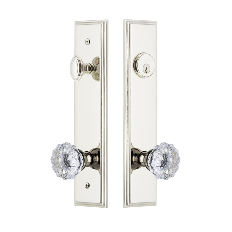 Ensemble d'entrée haut Carré, Nickel poli, 2,375 po
