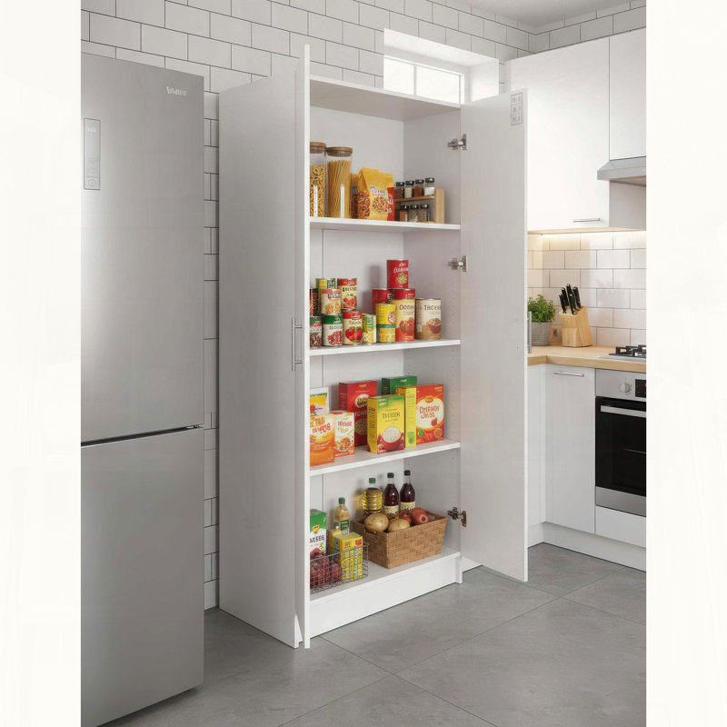 White Multi-Purpose Utility Storage Cabinet (4-Piece Set), Blanc