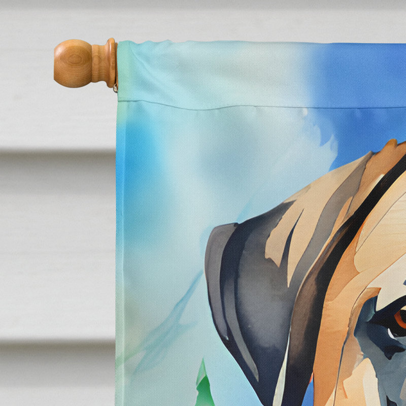 Drapeau de Noël Mastiff, H 40 po x l 28 po
