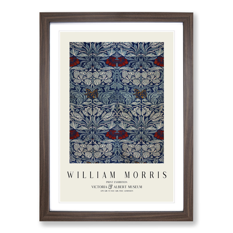Tulip and Rose Vol.1 by William Morris - Framed Print, Walnut Framed, 48cm H x 36cm W x 2cm D