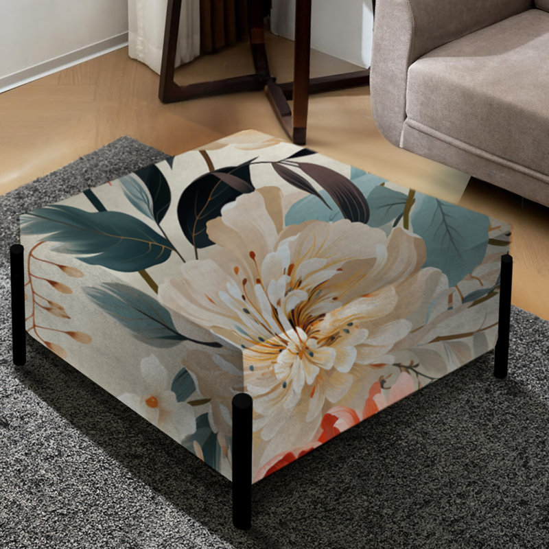 Grand repose-pieds carré moderne Modern