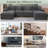 Errett Modern Fabric U-shape Sectional With 2 Ottomans-588844606
