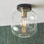 Veedersburg Glass Semi Flush Mount