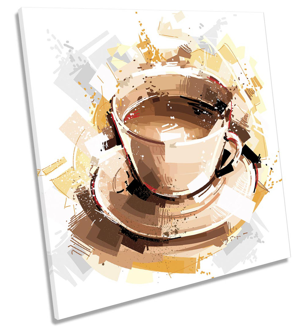 Z1623 Coffee Cup Café Kitchen - Wrapped Canvas Painting