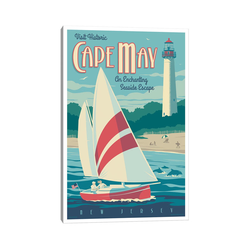 Cape May Travel by Jim Zahniser - Print on Canvas, 45.72cm H x 30.48cm W x 1.91cm D, Wrapped Canvas