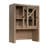 Library Hutch, Brown Finish