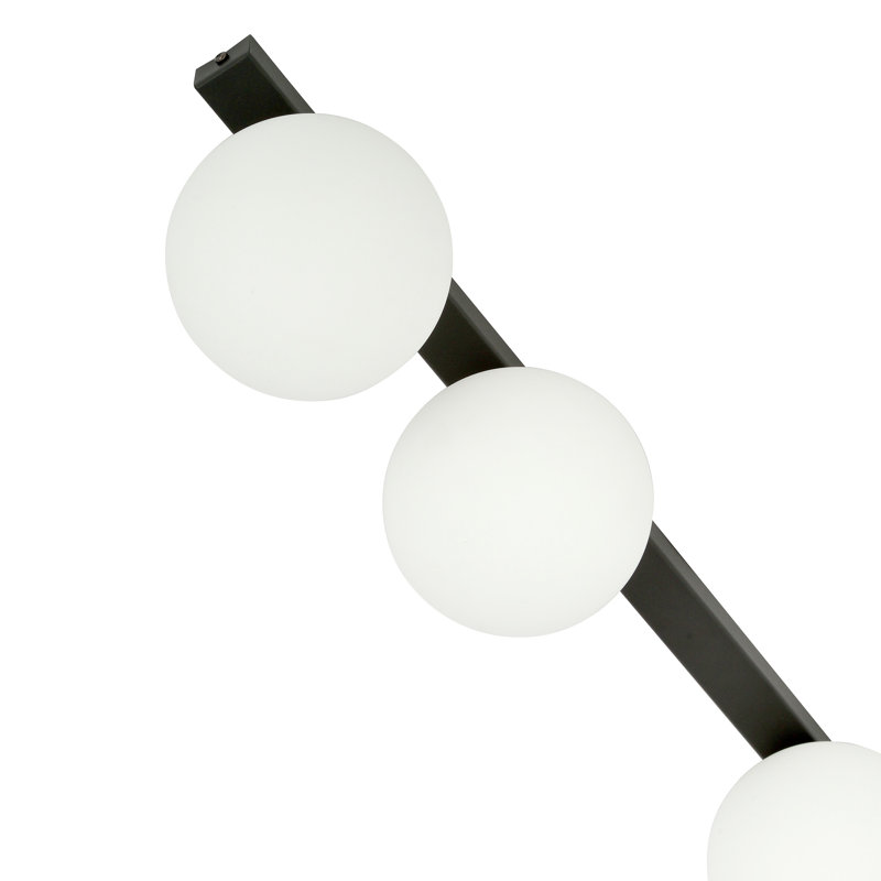 Sandersville Glass Flush Mount, White, 12cm H x 96cm W x 8.5cm D
