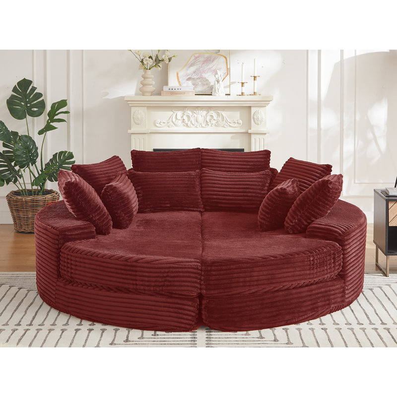Méridienne 78 po d'intérieur, aucun assemblage requis, Rouge