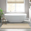 Tapis de bain réversible naturel 17 x 24 po, 3000 g/m², 100 % coton, confortable et antidérapant, à poils moyens de 0,5 po.