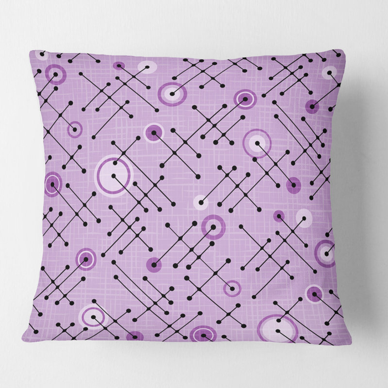 Coussin Retro, 16 po x 1 po, Mauve
