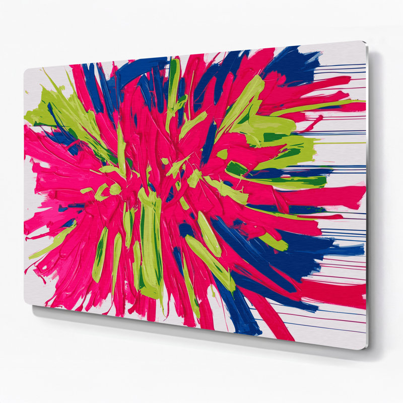Art mural en métal Neo Expressionism 97, H 240 po x l 240 po x P 0,05 po