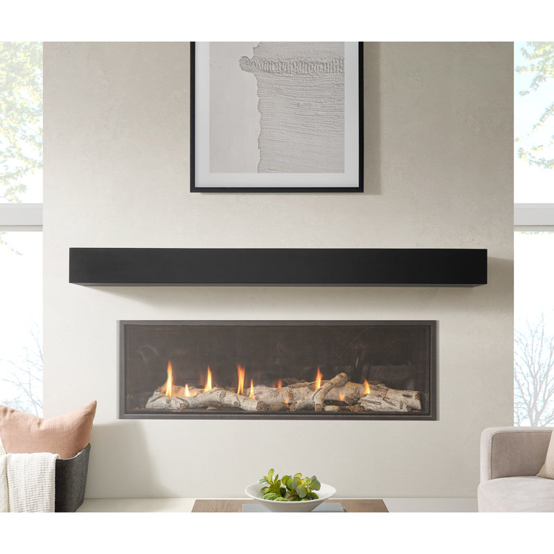 The Sam 72" Shelf MDF Black Paint, 72", Black