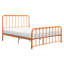 Lit plateforme double en métal orange joyeux pour la taille de la chambre à coucher avec magnétique