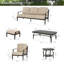 Ensemble de conversation Tamarin Patio 7 pièces en aluminium avec repose-pieds et coussins Sunbrella®