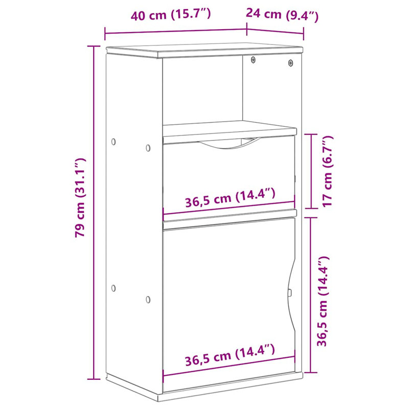 Sturmius Rectangle Accent Cabinet, White