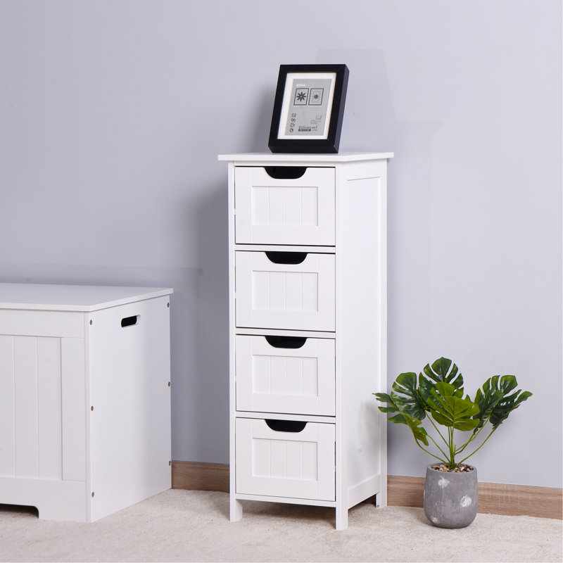 Armoire de rangement pour salle de bain, armoire autoportante avec tiroirs