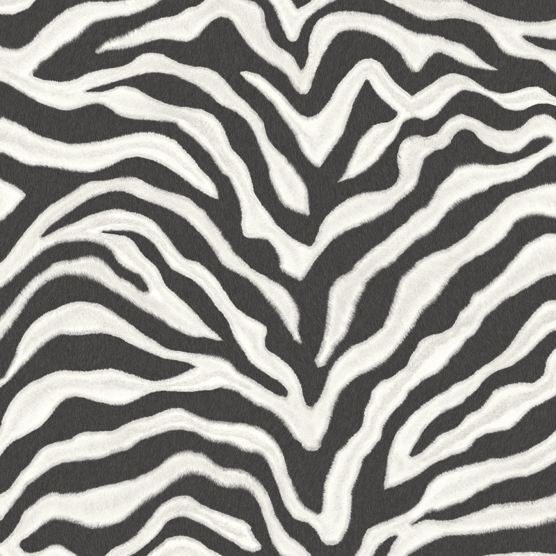 Rouleau de papier peint Lonton 32,7 pi x l 20,5 po Lontson, Noir / Blanc