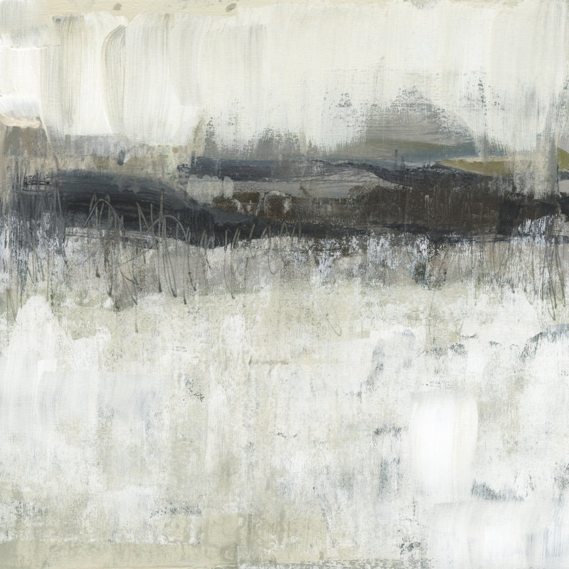 Neutral Horizon Line II by Jennifer Goldberger - Wrapped Canvas Painting, 30cm H x 30cm W x 3.8cm D
