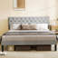Lit plateforme tapissier Noan-1319655290
