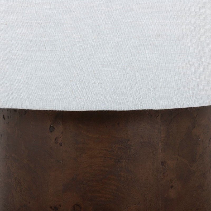 Daxton Table Lamp, Light Mappa Burl