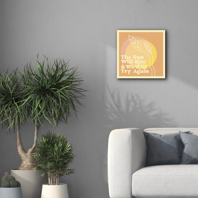 «The Sun Will Rise» par Club Daydream, art mural sur toile, H 18 po x l 18 po x P 0,75 po