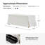 Banc de rangement simple à assembler avec housse amovible et lavable à la machine 46,5 po Lessman-240545540