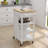 Kitchen Island Rolling Trolley Cart With Adjustable Shelves And Towel Rack Rubber Wood Table Top-129490355-129490359