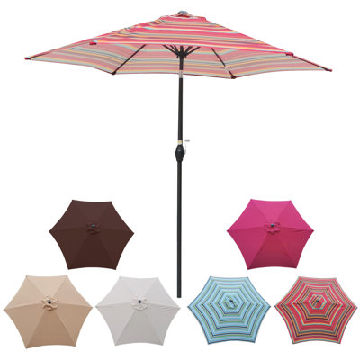 9ft Umbrella Red Stripes