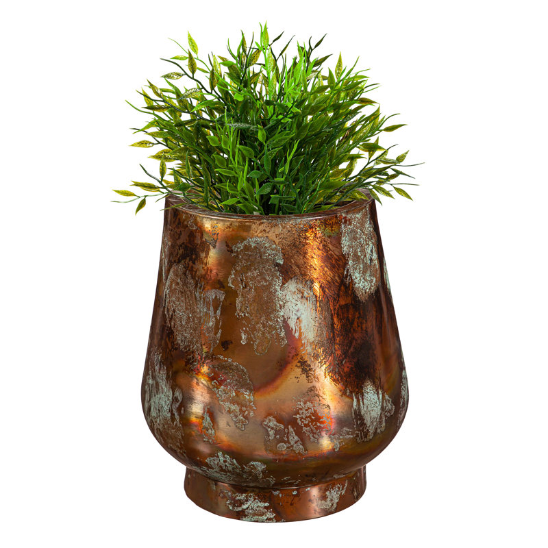 Oil Rubbed Metal Planter
