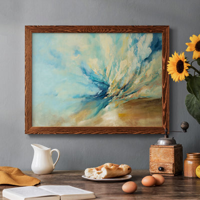 Bleu encadré sur toile