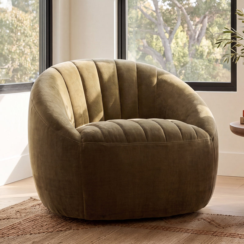 Hendrix Channel Tufted Swivel Chair
