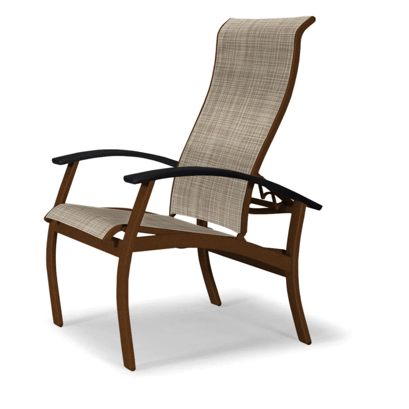 Chaise de patio Askar, Bristol taupe Sunbrella®, Noir, Kona texturé