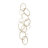 Metal Geometric Gold Wall Decor with Round Mirrored Accents