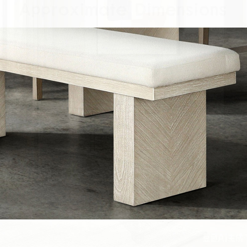 Banc de style campagne moderne avec base plinthe et menuiserie à queue d'aronde anglaise, parfait pour les intérieurs rustiques et contemporains.