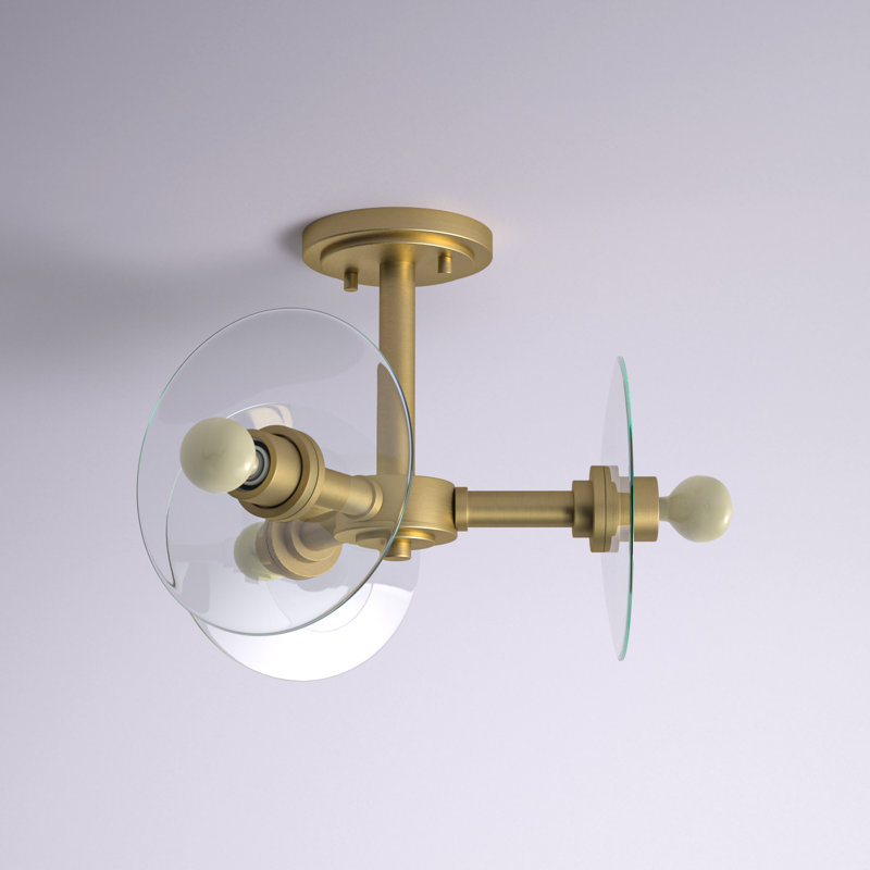 Asberry Glass Semi Flush Mount