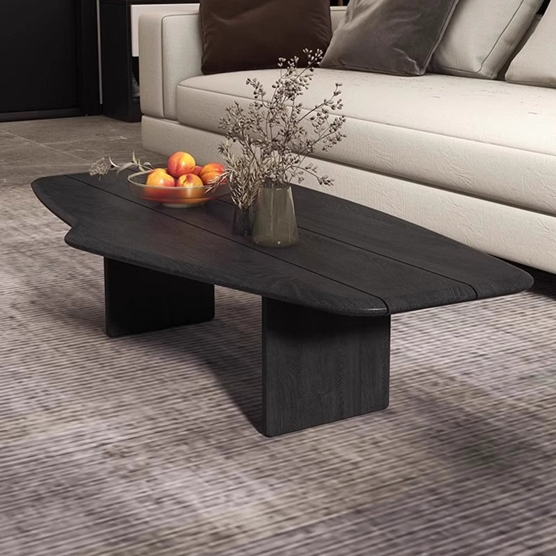 Scandinavian Solid Wood Coffee Table, 17.7" H x 47.2" L x 25.6" W