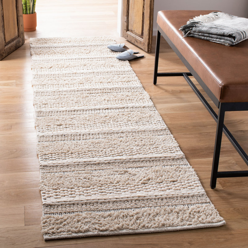 Magellan Natura Hand Woven Cotton Striped Rug, Runner 2'3" x 8'