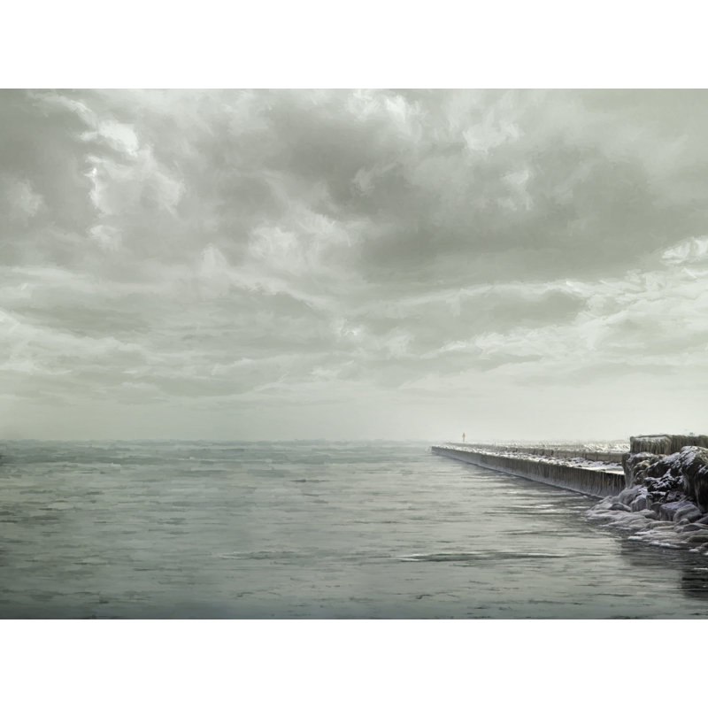 Frozen Jetty Print by Scott Norris, 17.25" H x 21.25" W x 0.875" D