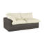 Montecito 75.25" Wide Outdoor Wicker Right Hand Facing Loveseat with Cushions-2060649667-2060664319-2071238358